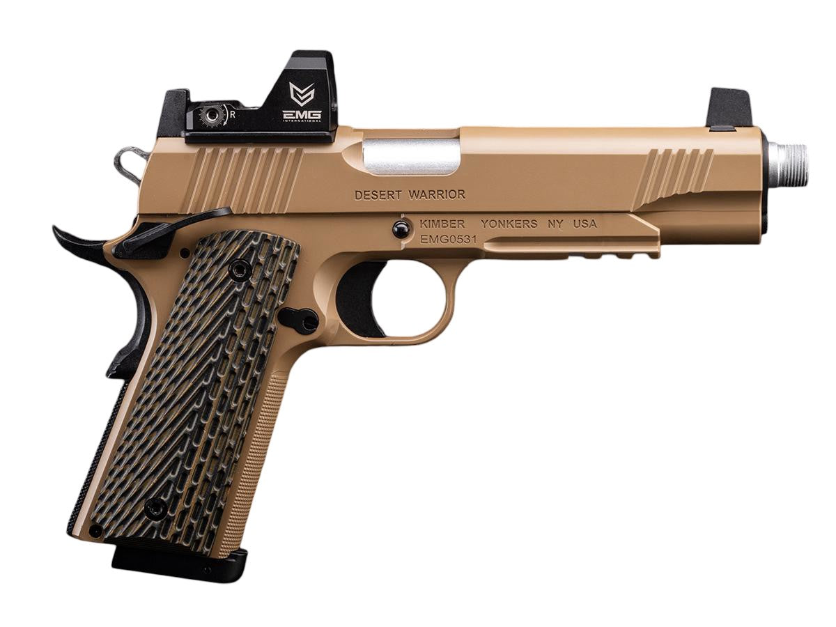 EMG x Kimber Licensed Desert Warrior 1911 CO2 Gas Blowback Airsoft Pistol with G10 Grips