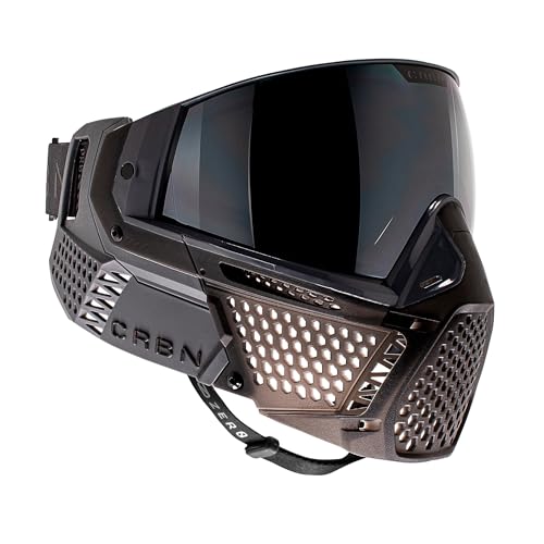 CRBN Paintball Zero Pro Goggle [Two Lens+Visor+Case ] (Graphite, Less Coverage)