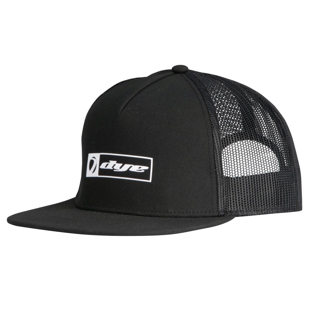 Dye Hat Squared Trucker Snap Back (Black/White)