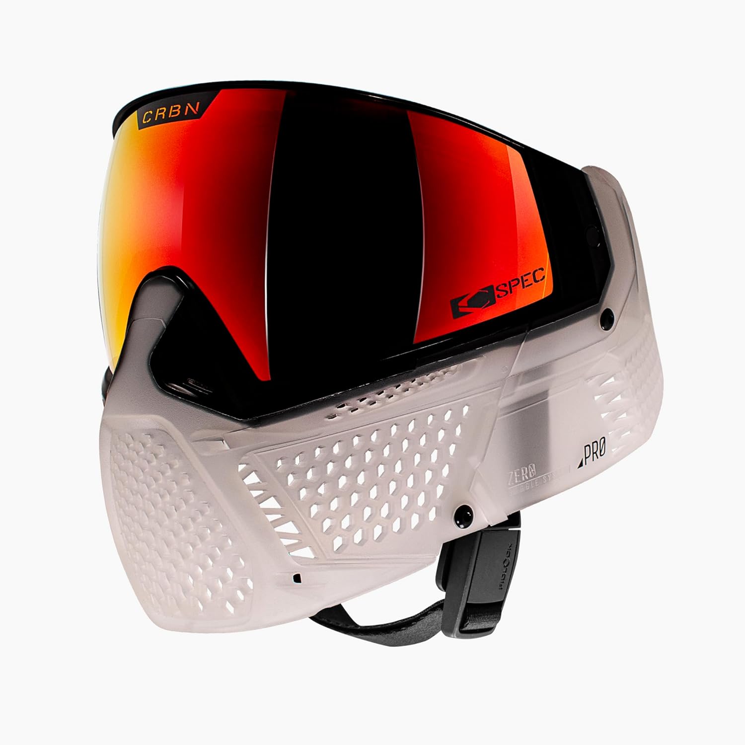 CRBN Paintball Zero Pro Goggle [Two Lens+Visor+Case ](Clear, Less Coverage)