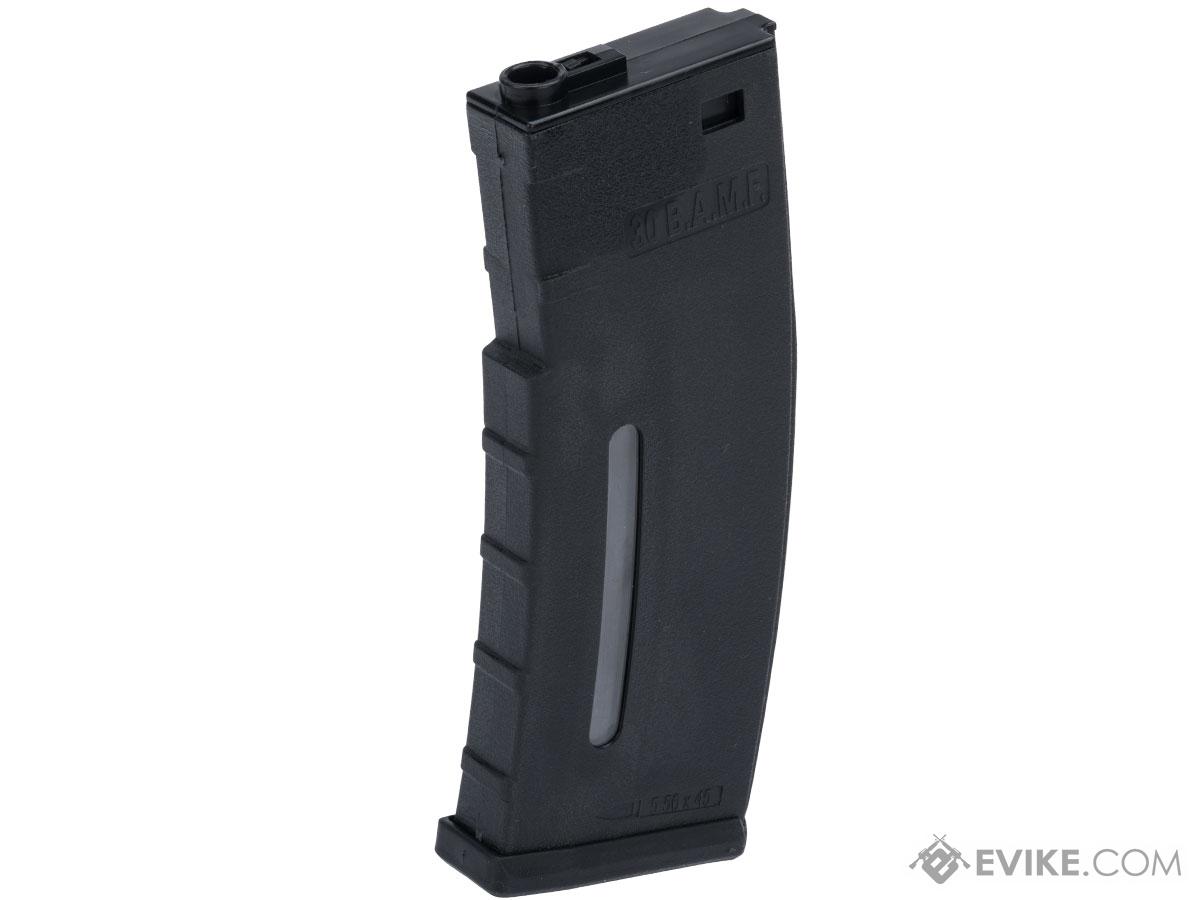 Evike BAMF Polymer Airsoft Mag Mid-Cap 190rd Airsoft M4 AEG (Black/Single)