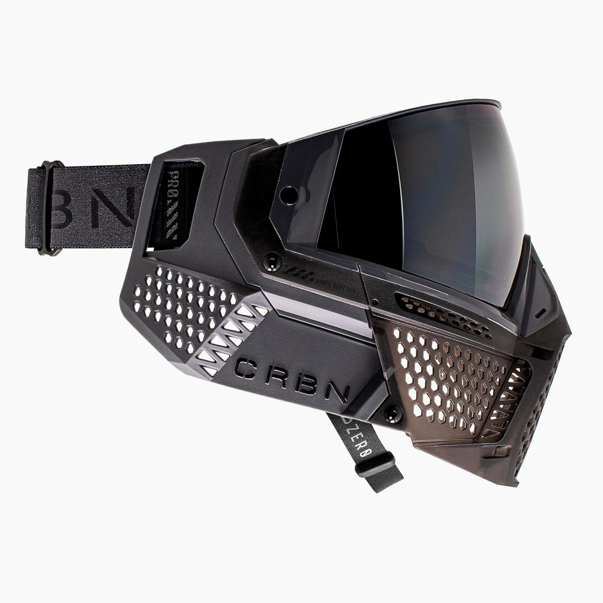 CRBN Paintball Zero Pro Goggle [Two Lens+Visor+Case ] (Graphite, Less Coverage)
