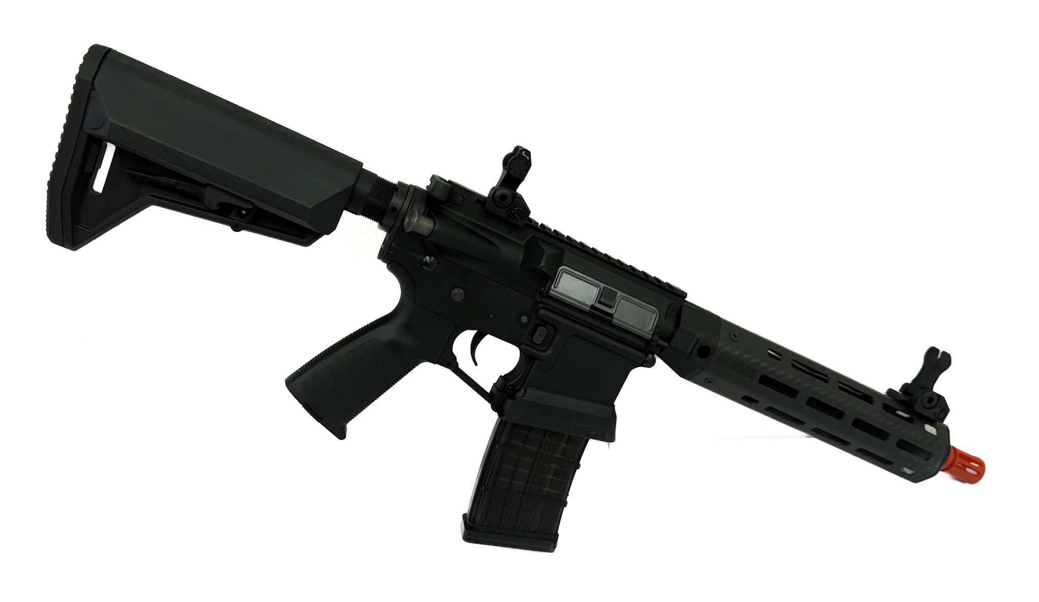 EMG Lancer Systems Licensed L15 Defense Airsoft AEG Rifle - Carbon Fiber 8"