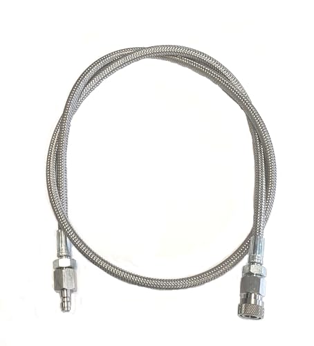 3Skull Paintball Airsoft Fill Whip Hose Extension 4500 Psi PCP - 36 inch Stainless Steel Air Fill Station and Charging System