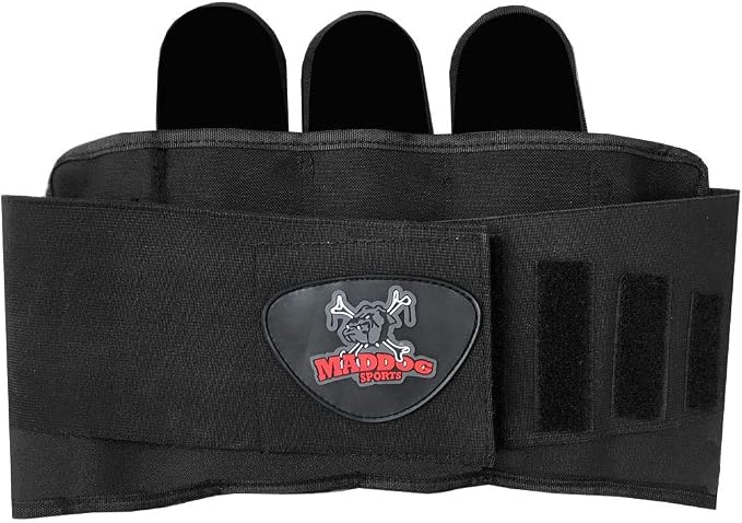 Maddog Pro 3+2 Paintball Harness Pod Pack | Harness Only | Adjustable Pod Holder Belt for Tournament, Woodsball & Speedball (Holds up to 5 Pods)