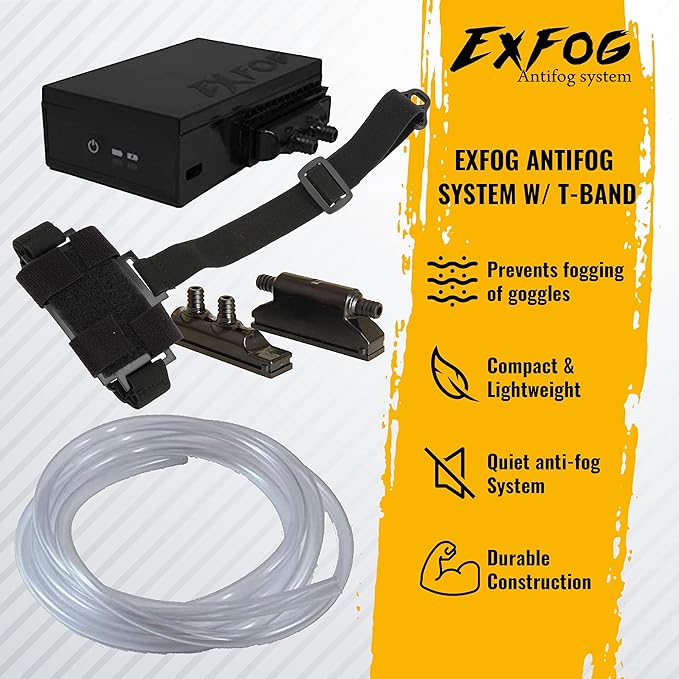 ExFog Anti Fog Kit with T-Band - Lightweight Airsoft Sports Construction Goggles