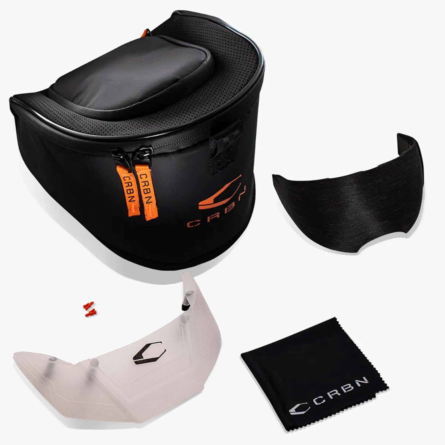 CRBN Paintball Zero Pro Goggle [Two Lens+Visor+Case ](Clear, Less Coverage)