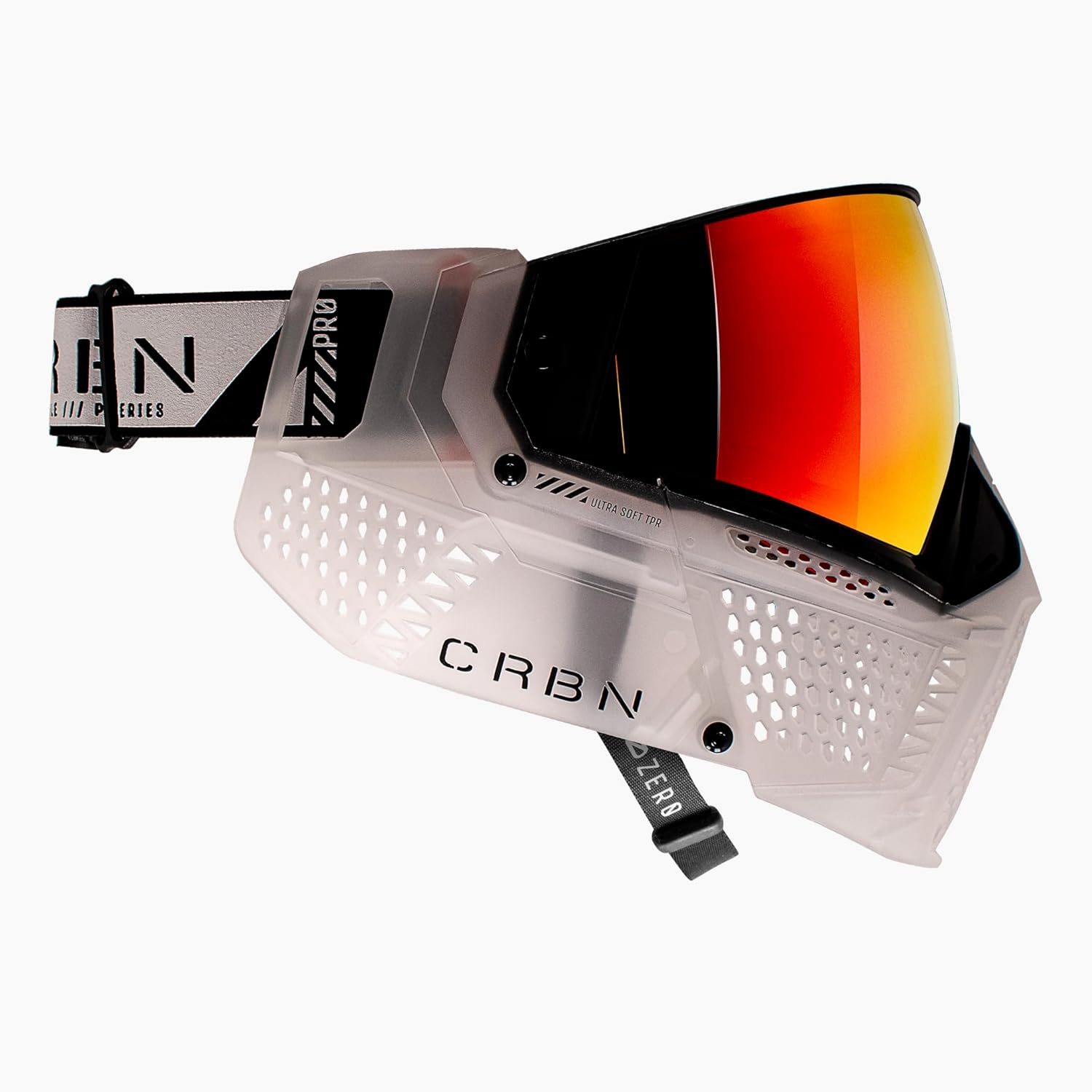 CRBN Paintball Zero Pro Goggle [Two Lens+Visor+Case ](Clear, Less Coverage)
