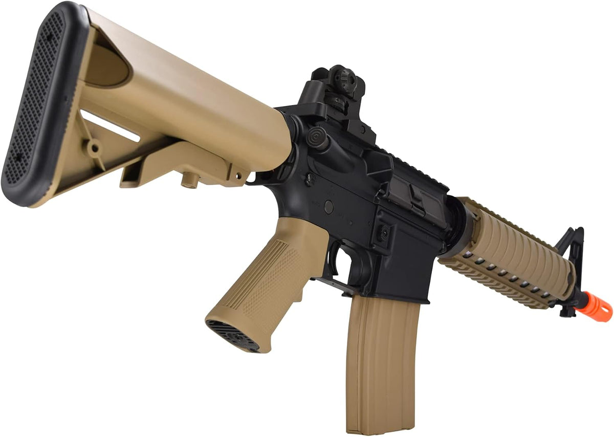 SOFT AIR USA Colt M4A1 M4 CQBR AEG w/ Adjustable Hop-Up, Dark Earth/Tan, 453 FPS