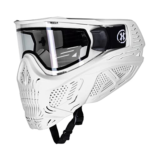 HK Army HSTL Skull Paintball Goggle / Airsoft Mask (White, Clear)