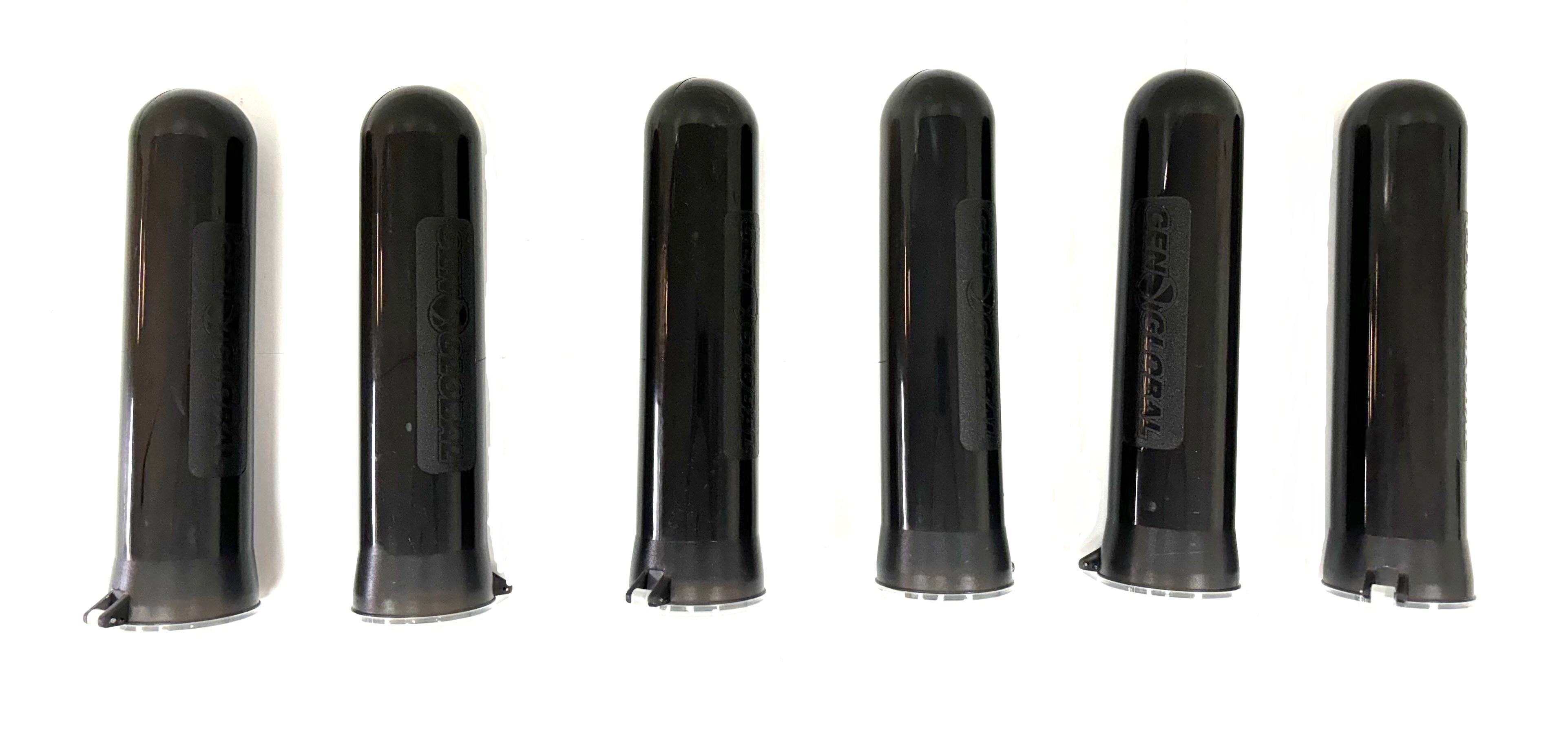 GXG Black Heavy Duty 140rd Paintball Pods - 6 Pack