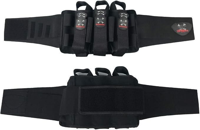 Maddog Pro 3+2 Paintball Harness Pod Pack | Harness Only | Adjustable Pod Holder Belt for Tournament, Woodsball & Speedball (Holds up to 5 Pods)