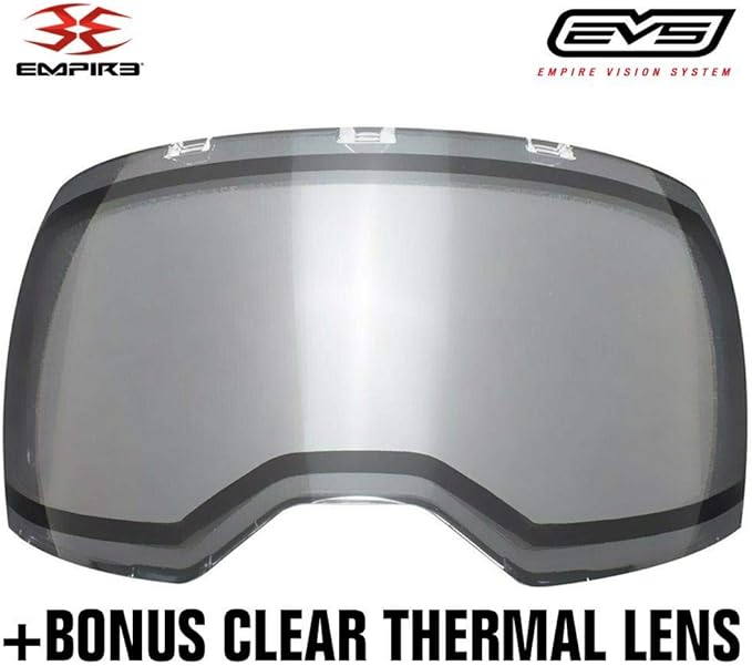 Empire EVS Paintball Goggle Mask Black/Black - Thermal Clear