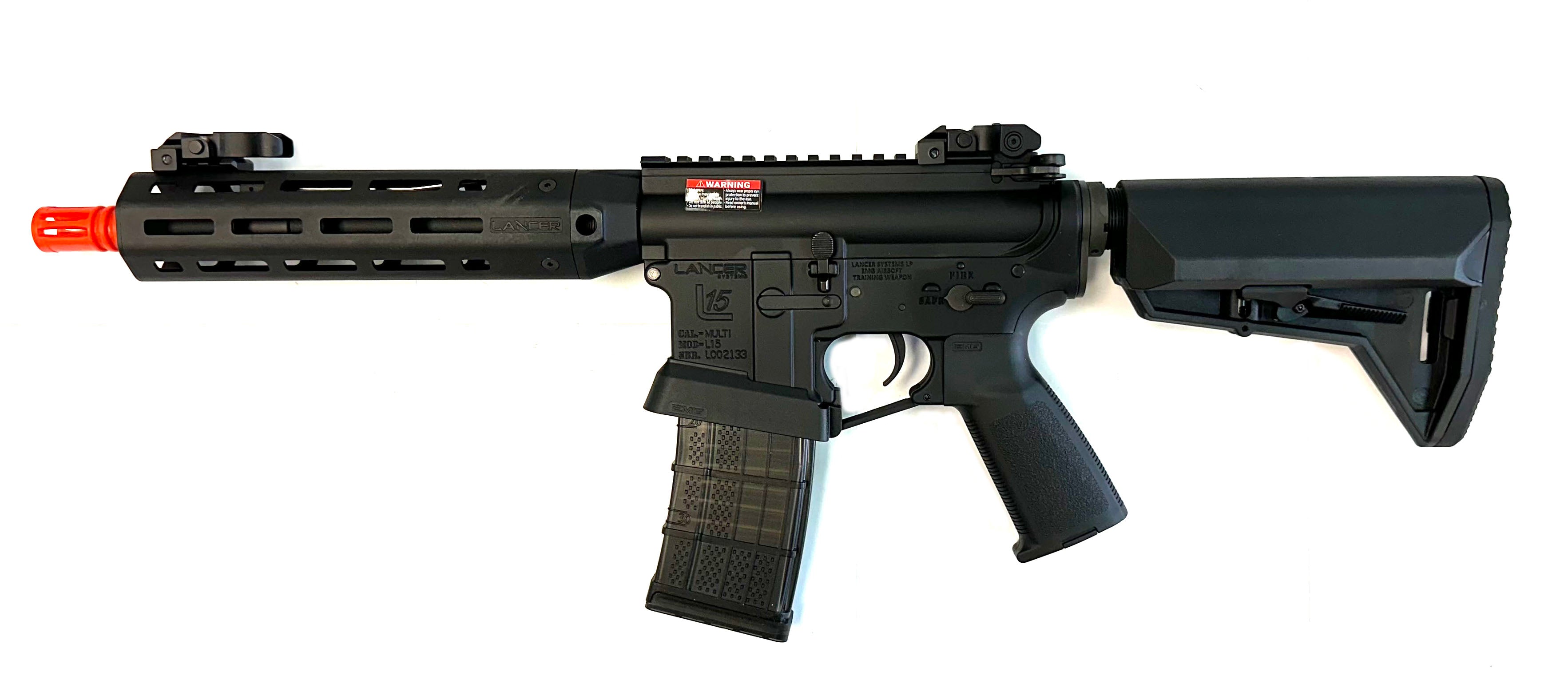 EMG Lancer Systems Licensed L15 Defense Airsoft AEG Rifle (Black Handguard / 8")