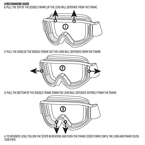 Valken Airsoft Tango Thermal Lens Goggles, with 3 Lenses, Black Frame