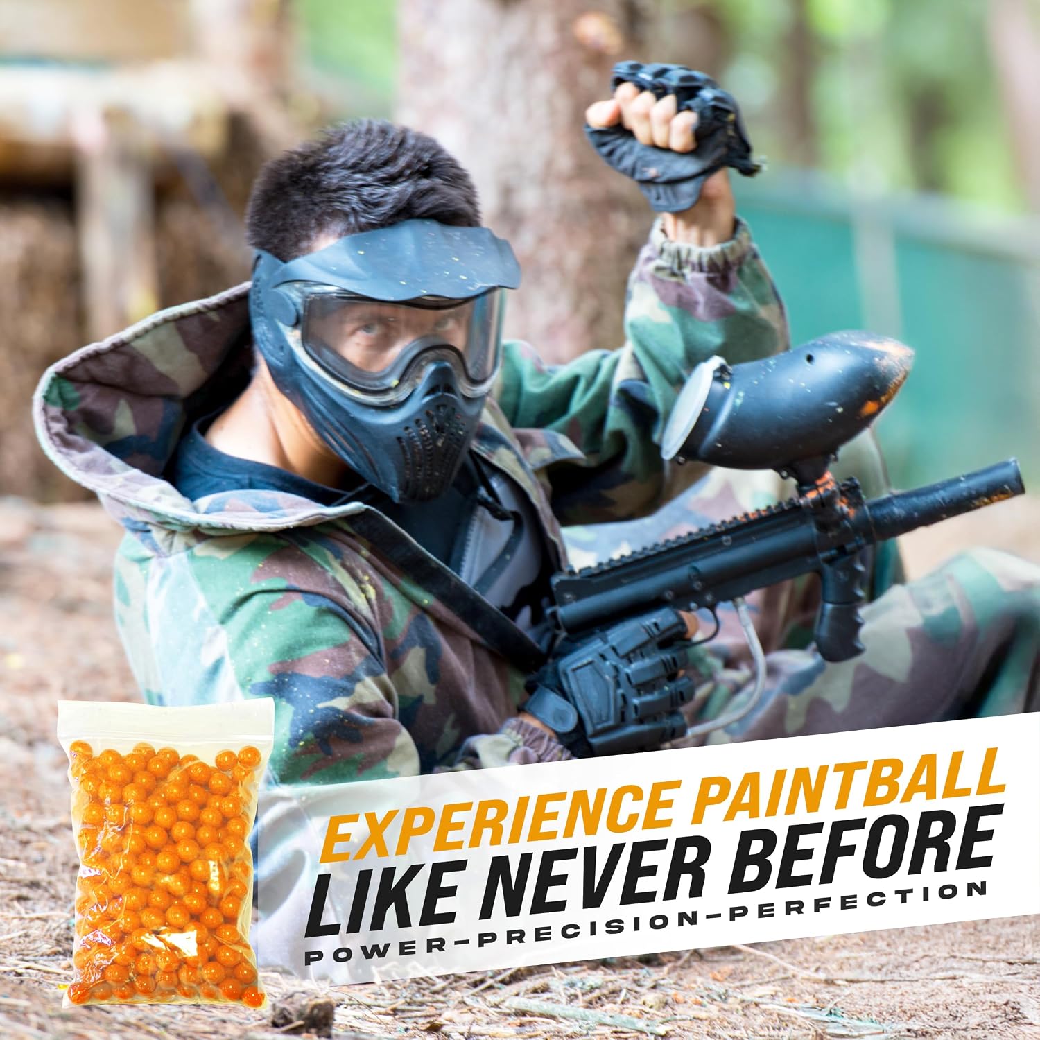 3Skull .43 Caliber Premium Paintballs Orange (250)
