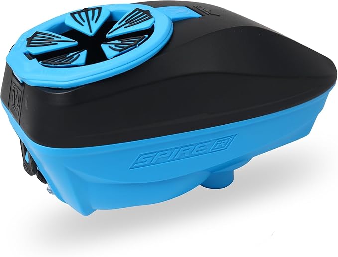 VIRTUE Spire IR² Electronic Paintball Loaders/Hoppers -SE Speed Feed Black Cyan