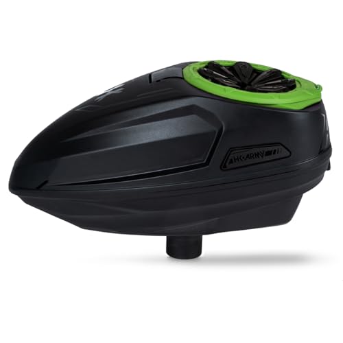 HK Army Sonic Plus Paintball Loader and Speed Feed 16+ BPS Hopper (Black/Neon Green)