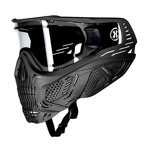 HK Army HSTL Skull Paintball Goggle / Airsoft Mask (Black, Clear)
