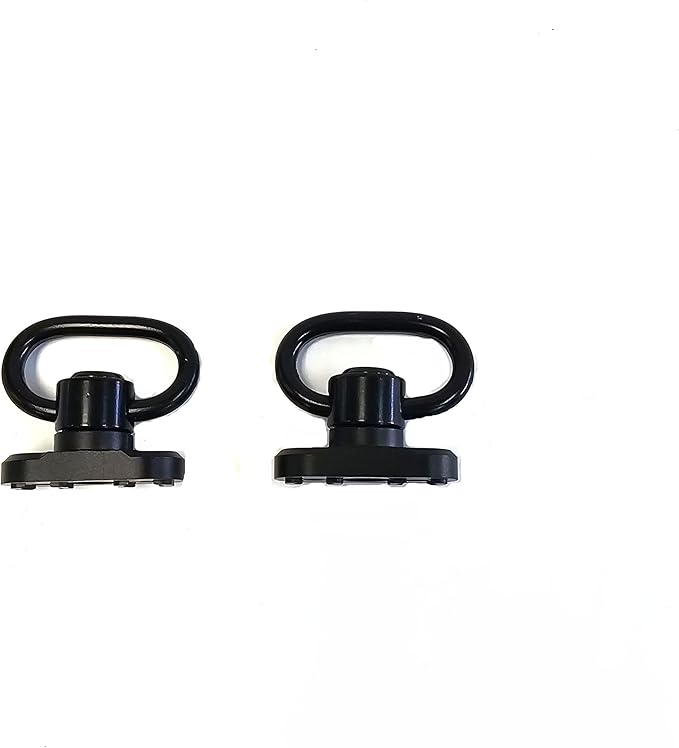 Two Point Traditional 360 Degree QD Sling 1.25" 2 Point Sling Swivels Mounts for Mlock - Rifles, Paintball, or Airsoft (2 Pack 360° Rotation Sling Swivel Mount)