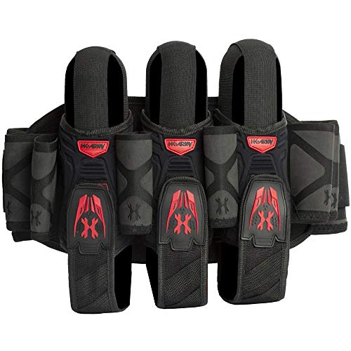 HK Army Magtek Paintball Harness Pod Pack 3+2 - Black/Red