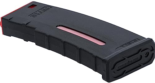 EvikeAirsoft-BAMF30rdPolymerMilSimMag forM4/M16AirsoftAEG Rifles(Black&Red/10Pk)