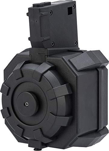 Evike Angel 2000 Rd Blok Firestorm Airsoft AEG Drum Flashmag Black SR25 Adapter