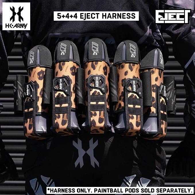HK Army 5+4 Eject Paintball Harness Pod Pack - Leopard King