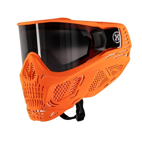 HK Army HSTL Skull Paintball Goggle/Airsoft Mask (Neon Orange, Smoke)