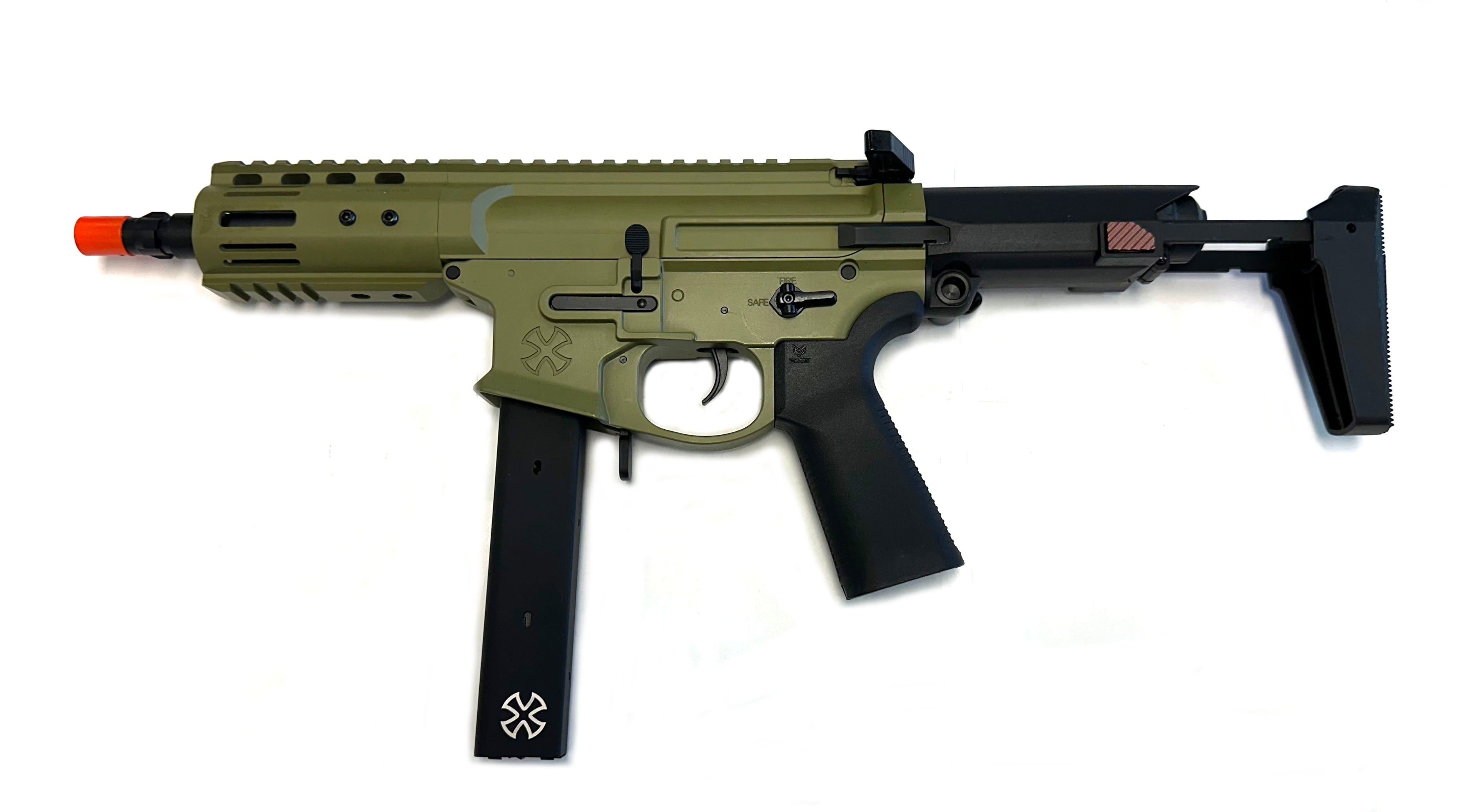 EMG Noveske Space Baby Gen 4 Airsoft Pistol Rifle Carbine - Bazooka Green