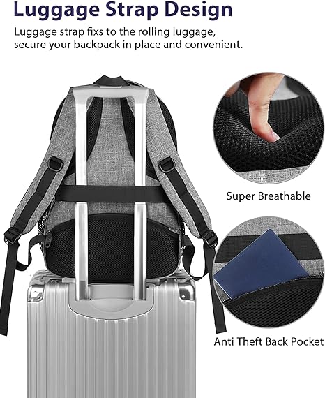 MATEIN 18 Inch Laptop Backpack, Extra Large Travel Backpack with Lugga MATEIN 18 Inch Laptop Backpack, Extra Large Travel Backpack with Lugga