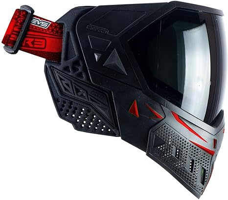 EMPIRE EVS Paintball Mask Goggle Black/Red Thermal Ninja/Thermal Clear