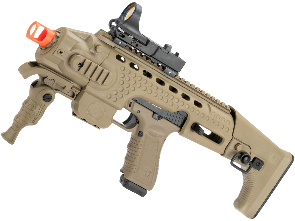 APS Action Combat Carbine Conversion Kit for APS ACP Airsoft Pistols (Color: Dark Earth)