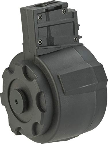 Evike - Angel Custom Firestorm 1500rd Airsoft AEG Drum Flashmag (Black / G36)