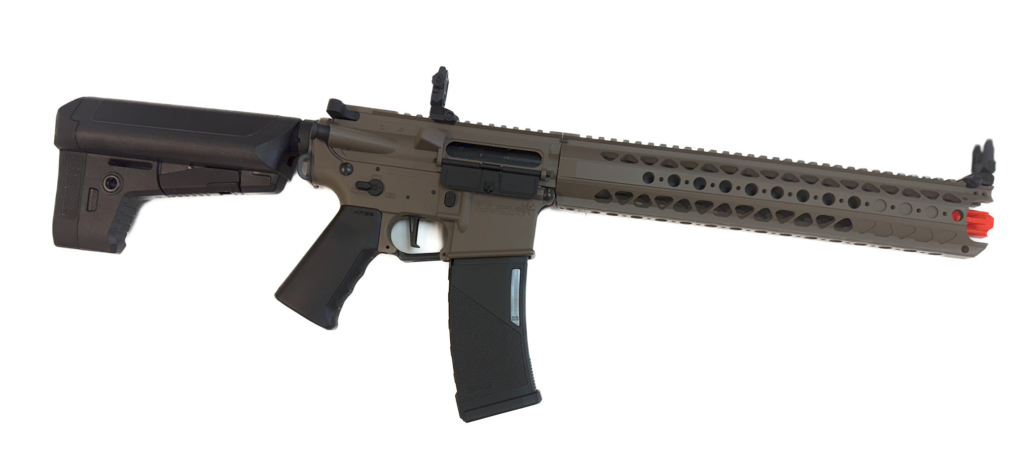 Krytac War Sport Licensed LVOA-S M4 Carbine Airsoft AEG Rifle (FDE/400 FPS)