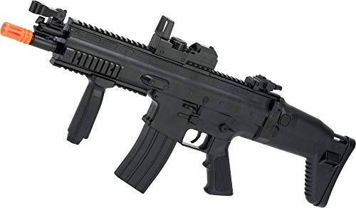 Evike FN Herstal Licensed Scar-L Full Size Airsoft AEG Rifle by Cybergun Black