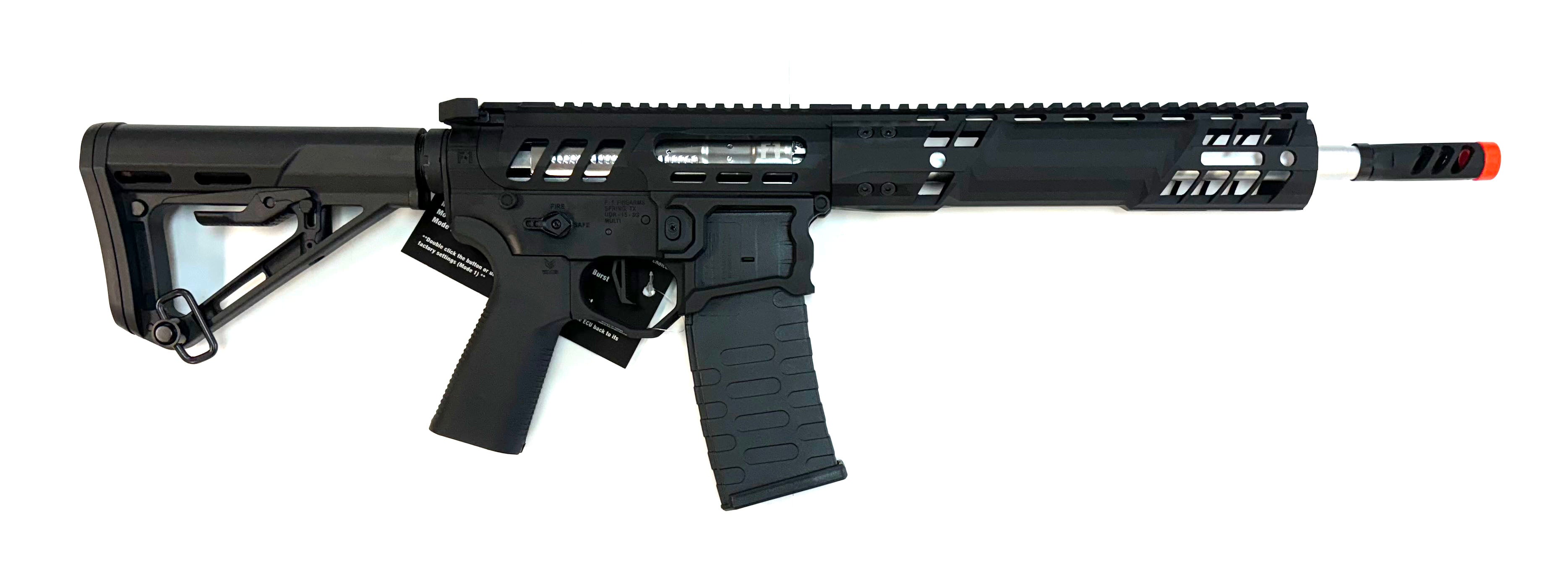 EMG F-1 Firearms UDR-15 Skeletonized AR-15 eSilverEdge Airsoft AEG Rifle (Black)