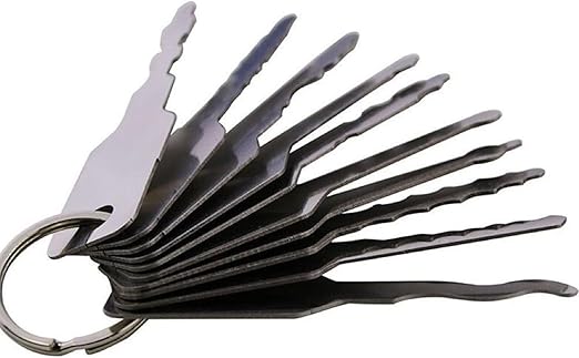 Mrchrogge 10PCS Master Keys Stainless Steel Set Shapes Lock Picking Tool
