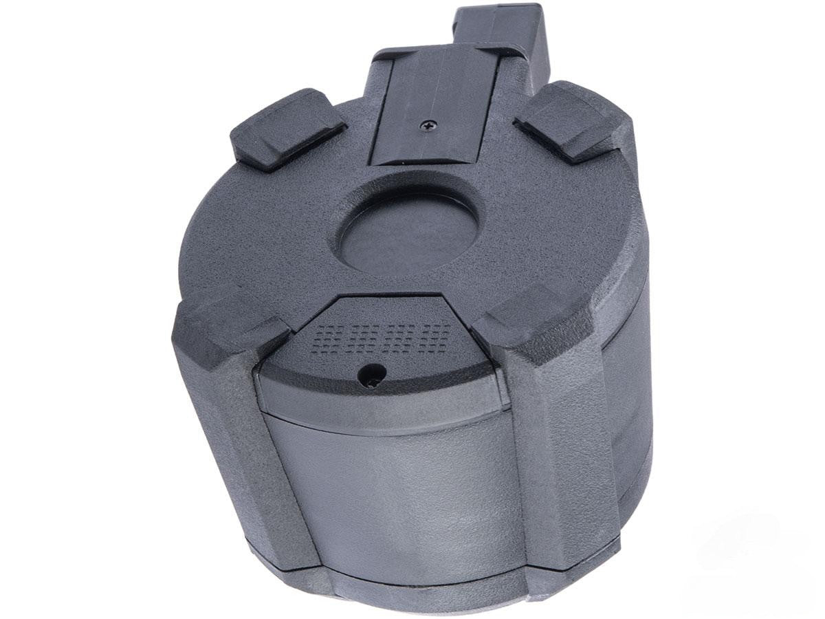Avengers 1200 Rd Electric Drum Magazine for Airsoft AEG Rifles(MP5-Black/Button)