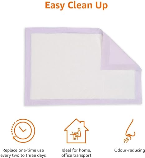 Amazon Basics Cat Litter Pads, Fresh Scent, 20-Count, Purple