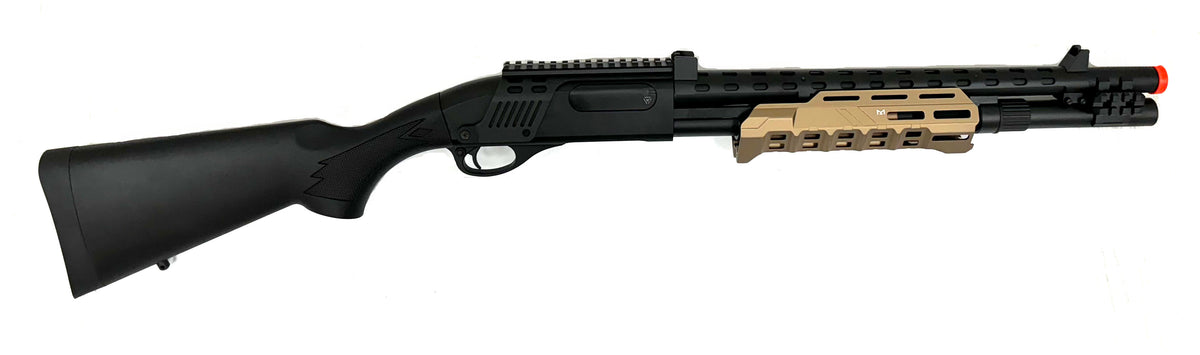 EMG Strike Industries M870 Gas Powered Pump Action Shotgun Handguard Dark Earth