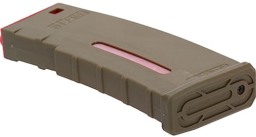 EvikeAirsoft-BAMF 30rdPolymerMilSimMag for M4/M16 AirsoftAEG Rifles(Tan&Red/5Pk)