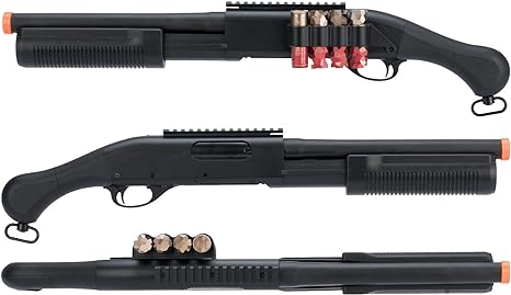 Evike M870 3-Round Burst Multi-Shot Shell Airsoft Shotgun AOW-A Standard Black