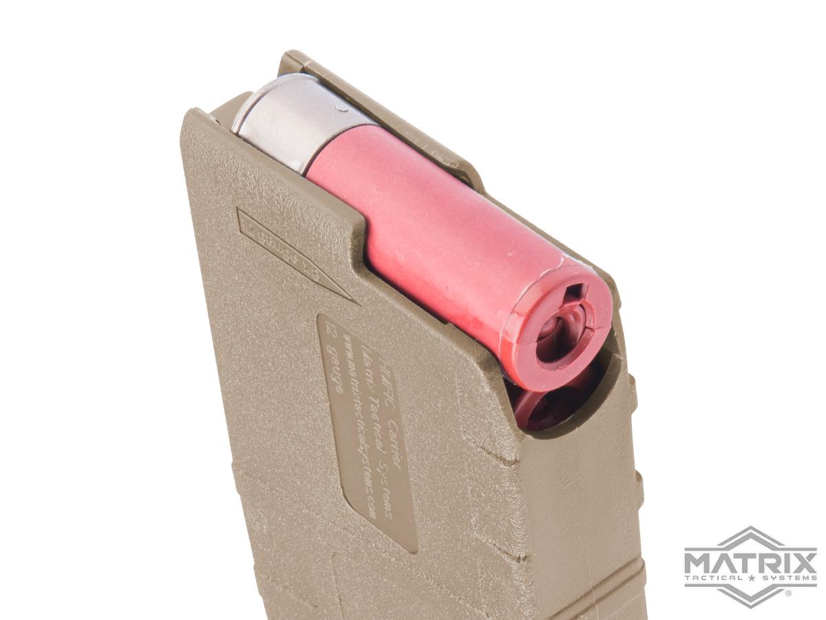 Matrix AR15 Airsoft Magazine Shaped Shotgun Shell Quick Holder Tan / Add Shells