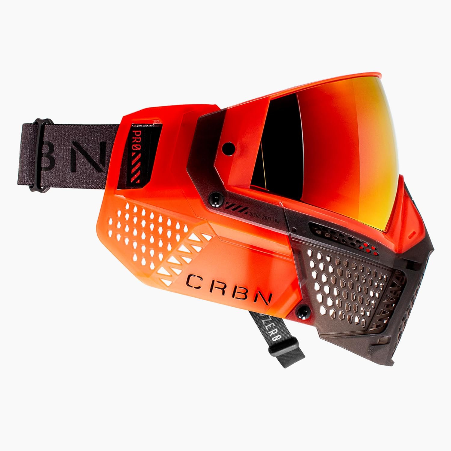 CRBN Paintball Zero Pro Goggle - Includes: Two Lens+Visor+Case-Carbon Paintball (Less Coverage, Blaze)