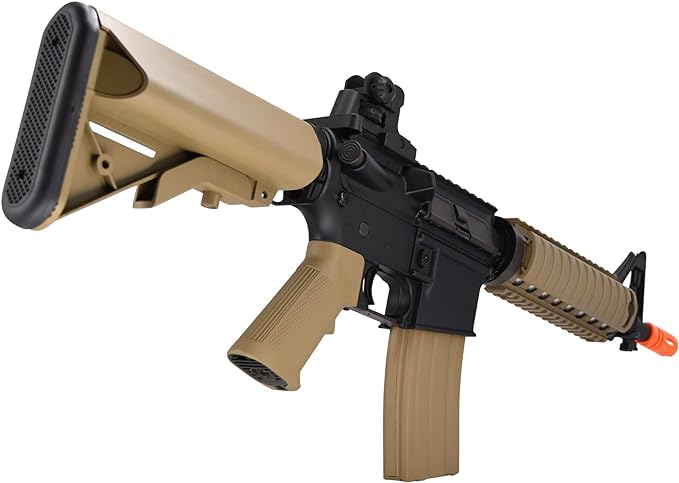 SOFT AIR USA Colt M4A1 M4 CQBR AEG w/ Adjustable Hop-Up, Dark Earth/Tan, 453 FPS