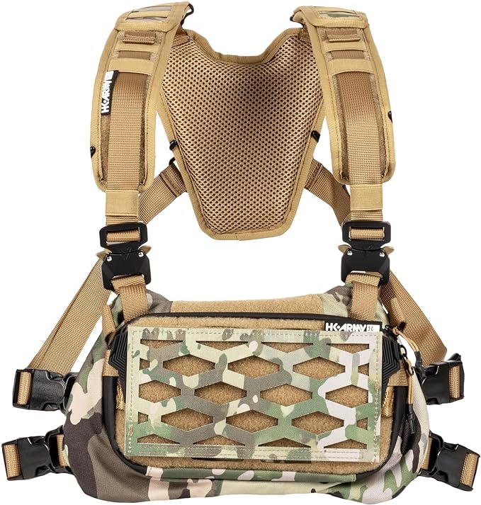 HK Army Hostile Sector Chest Rig - MOLLE Tactical Airsoft Vest (Camo)