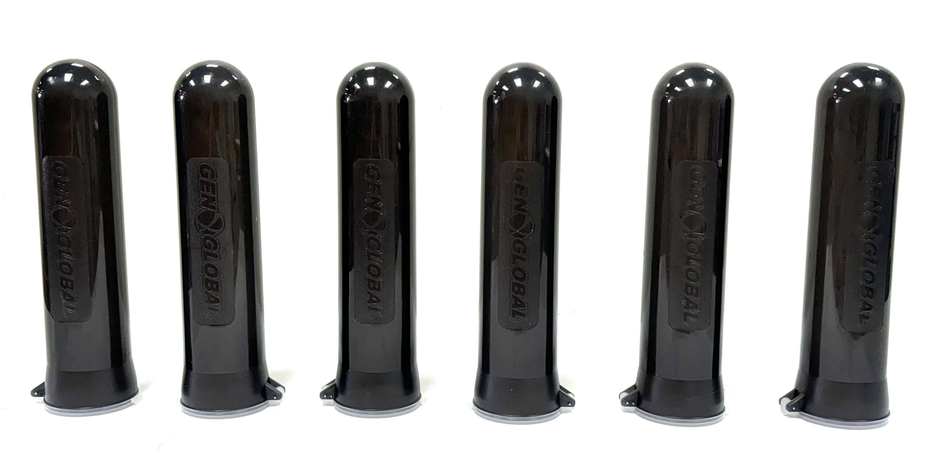 GXG Black Heavy Duty 140rd Paintball Pods - 6 Pack