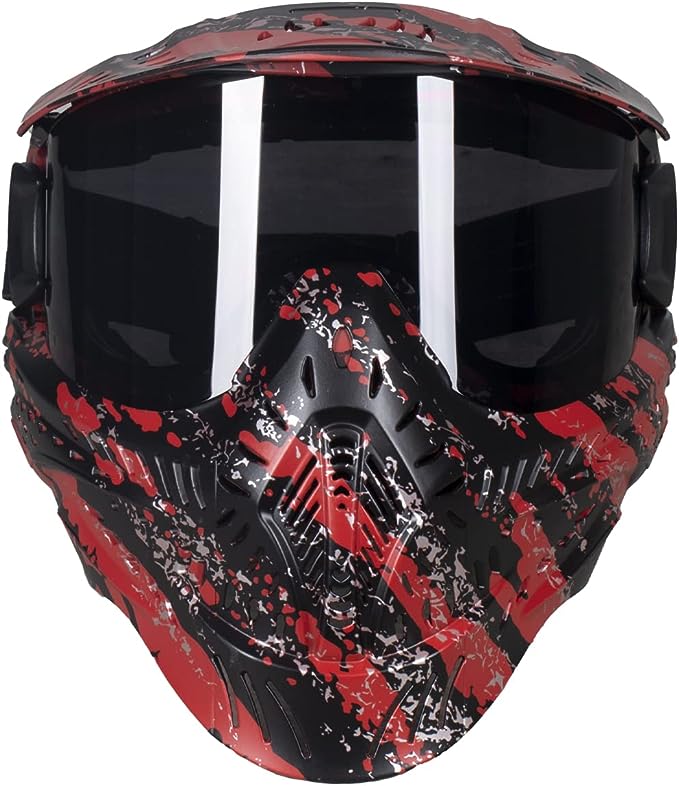 HK Army HSTL Paintball Mask Goggle - Fracture Black/Red