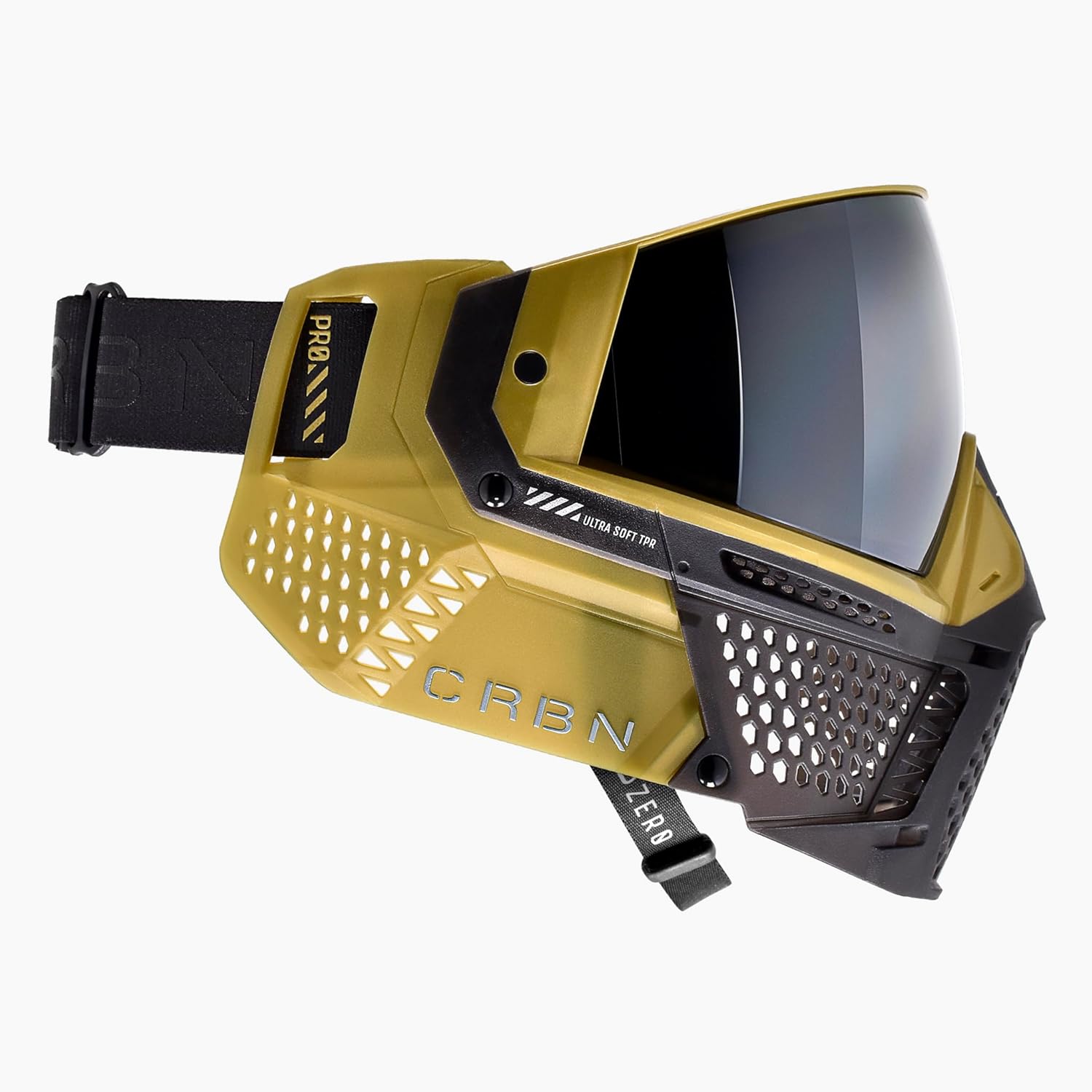CRBN Paintball Zero Pro Goggle [Two Lens+Visor+Case ](Dune, Less Coverage)